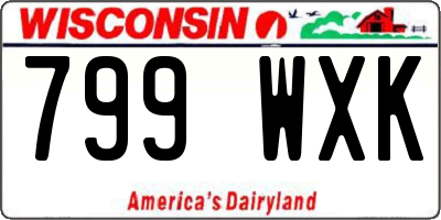 WI license plate 799WXK