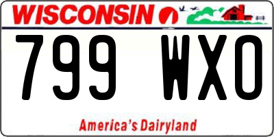 WI license plate 799WXO
