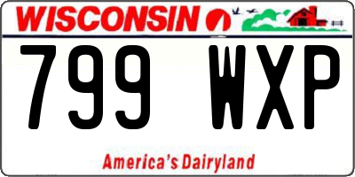 WI license plate 799WXP