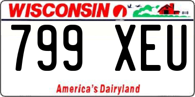WI license plate 799XEU