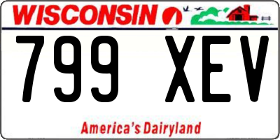 WI license plate 799XEV