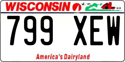 WI license plate 799XEW