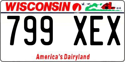 WI license plate 799XEX
