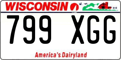 WI license plate 799XGG