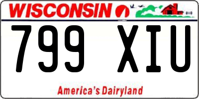 WI license plate 799XIU