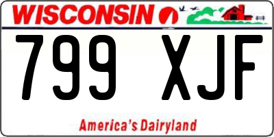 WI license plate 799XJF