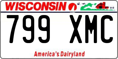 WI license plate 799XMC