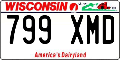 WI license plate 799XMD