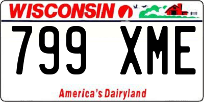 WI license plate 799XME