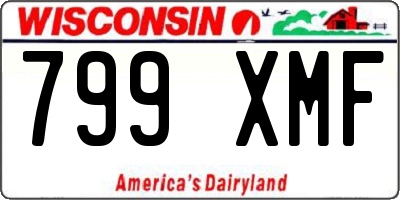 WI license plate 799XMF
