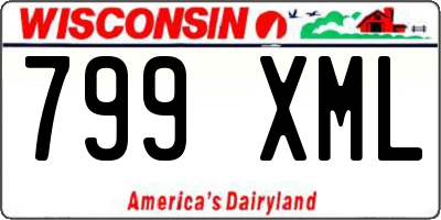 WI license plate 799XML
