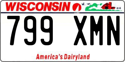 WI license plate 799XMN