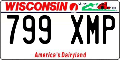 WI license plate 799XMP