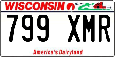 WI license plate 799XMR