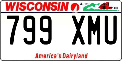 WI license plate 799XMU