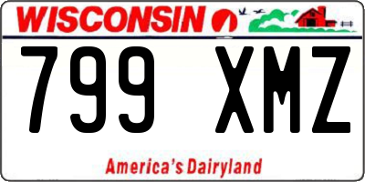 WI license plate 799XMZ