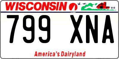 WI license plate 799XNA