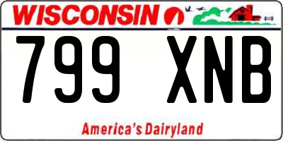 WI license plate 799XNB