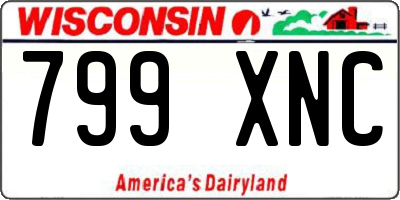 WI license plate 799XNC