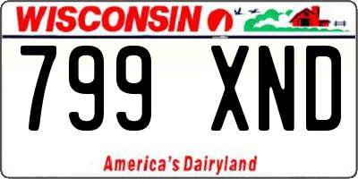 WI license plate 799XND