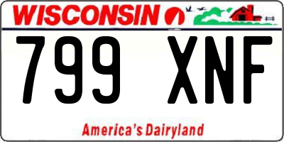 WI license plate 799XNF