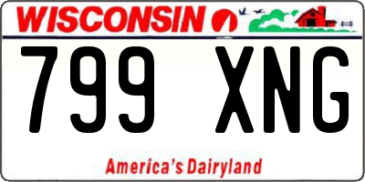 WI license plate 799XNG