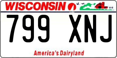 WI license plate 799XNJ