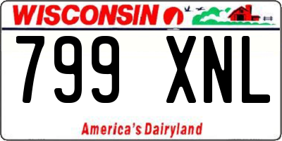 WI license plate 799XNL