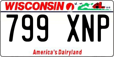 WI license plate 799XNP