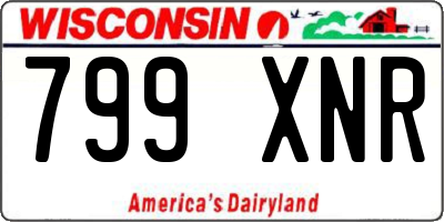 WI license plate 799XNR