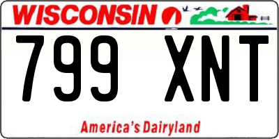 WI license plate 799XNT
