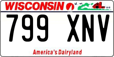 WI license plate 799XNV