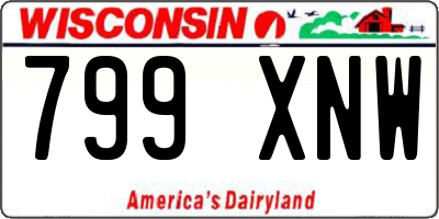 WI license plate 799XNW