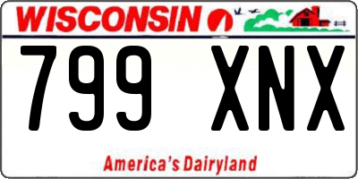 WI license plate 799XNX