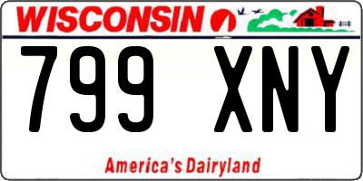 WI license plate 799XNY