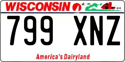 WI license plate 799XNZ