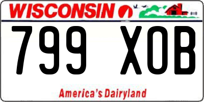 WI license plate 799XOB