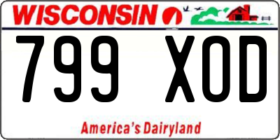 WI license plate 799XOD