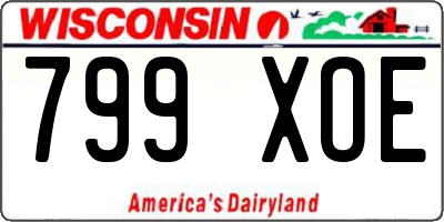 WI license plate 799XOE
