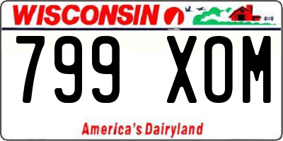 WI license plate 799XOM