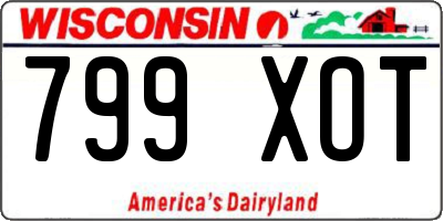 WI license plate 799XOT