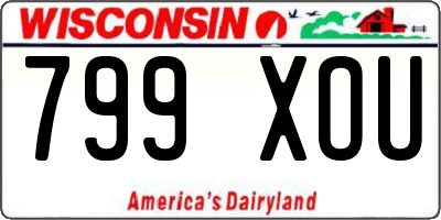 WI license plate 799XOU
