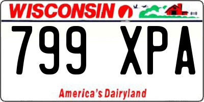 WI license plate 799XPA