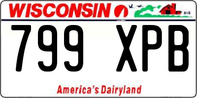 WI license plate 799XPB