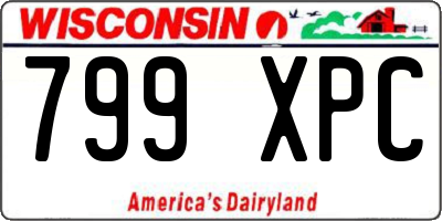 WI license plate 799XPC