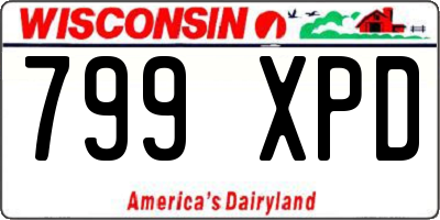 WI license plate 799XPD