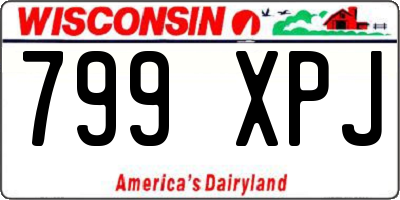 WI license plate 799XPJ