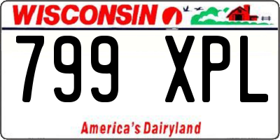 WI license plate 799XPL