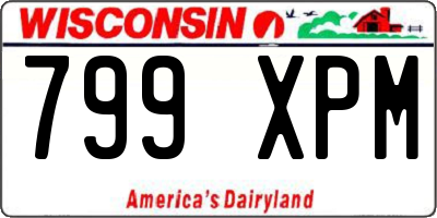 WI license plate 799XPM