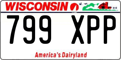 WI license plate 799XPP
